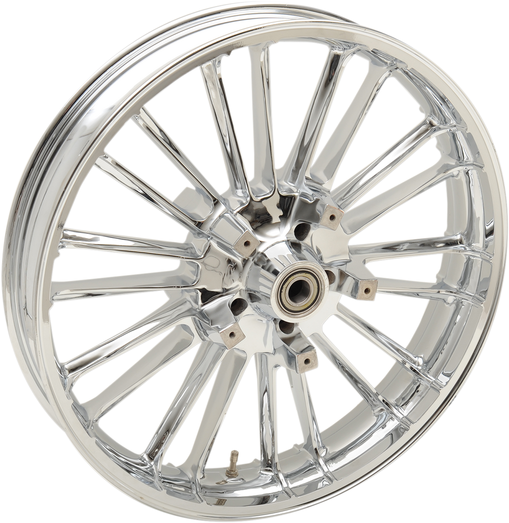 COASTAL MOTO Front Wheel - Atlantic - Chrome - 21 x 3.5 - 00-07 FL Precision Cast Custom 3D Front Wheels - Team Dream Rides