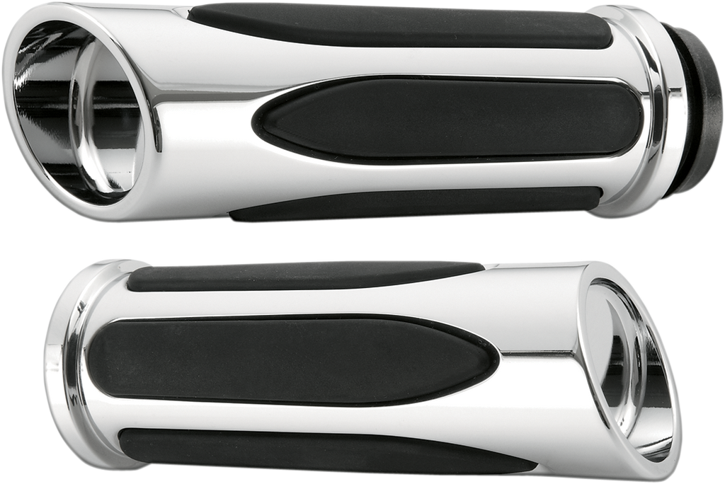 ARLEN NESS Chrome Deep Cut Comfort Grips for Cable Deep Cut Comfort Series Grips - Team Dream Rides