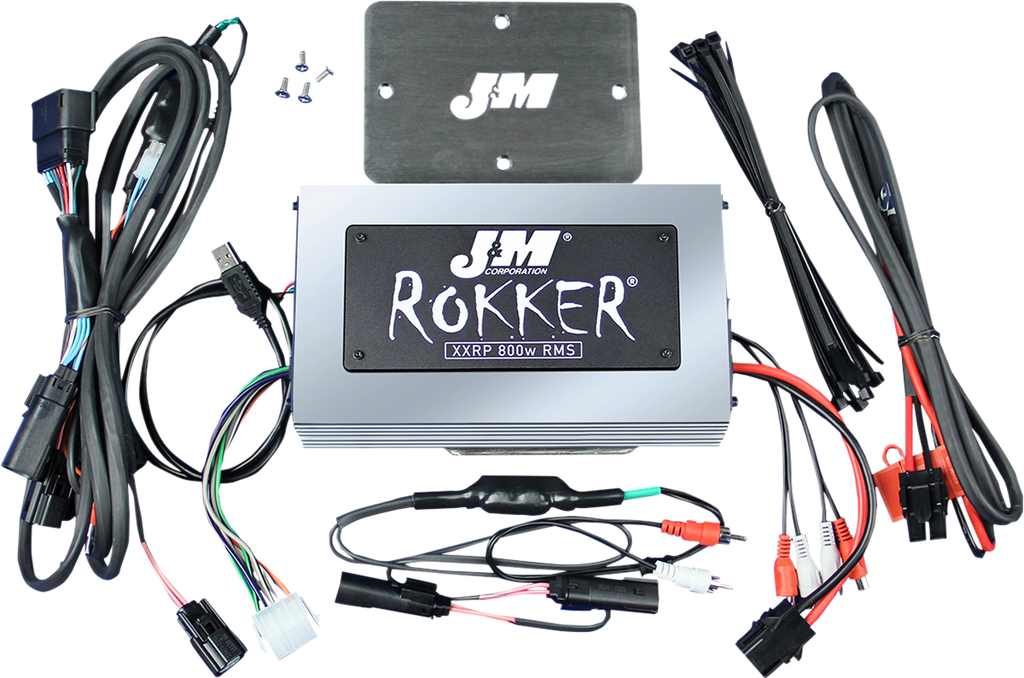 J & M 800w 4-Channel Rokker Amplifier - '16+ FLTRU Rokker® XXR 800w 4-Channel DSP Programmable Amplifier Kit - Team Dream Rides
