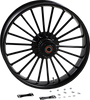 RC COMPONENTS Front Wheel - Illusion - Black - 21 X 3.5 - No ABS One-Piece Forged Illusion Wheel - Team Dream Rides