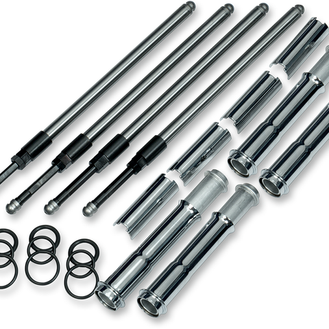 S&S CYCLE Pushrods with Tubes - M8 Twin Cam Adjustable Pushrods with Covers - Team Dream Rides