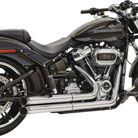 BASSANI XHAUST Pro Street Exhaust - Chrome - '18+ Softail Pro-Street Exhaust System - Team Dream Rides