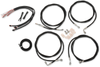 LA CHOPPERS Black Mini Cable Kit for '17 - '19 FL Complete Stainless Braided Handlebar Cable/Brake Line Kit - Team Dream Rides