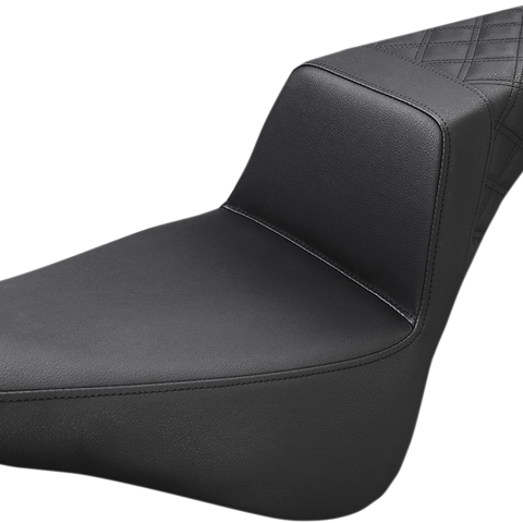SADDLEMEN Step Up Seat - Passenger Lattice Stitched Step Up Seat — Rear Lattice Stitch - Team Dream Rides
