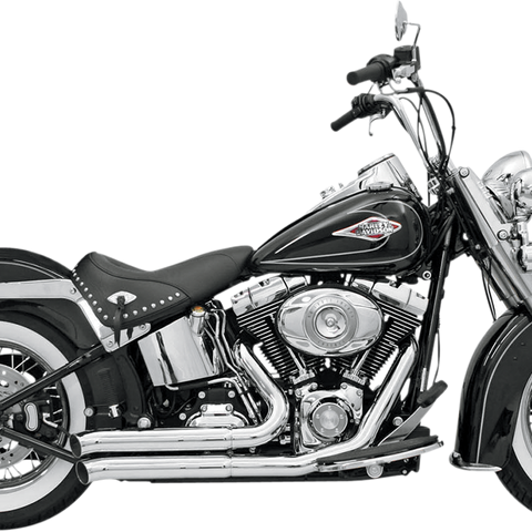 BASSANI XHAUST FireSweep Exhaust - Chrome - Softail FireSweep Series Exhaust System - Team Dream Rides