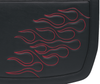 SADDLEMEN Flame Saddlebag - Dark Red - Large Highwayman Tattoo Saddlebags - Team Dream Rides