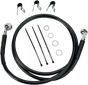 DRAG SPECIALTIES Brake Line - Front - Black - +8" - '00-'07 FLST Extended Length Black Vinyl Brake Line Kit - Team Dream Rides