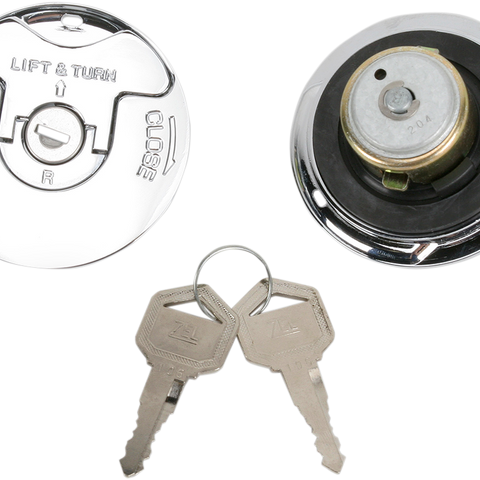 DRAG SPECIALTIES Locking Gas Caps - Vented/Non-Vented - Pair Flush-Mount Locking Gas Cap - Team Dream Rides