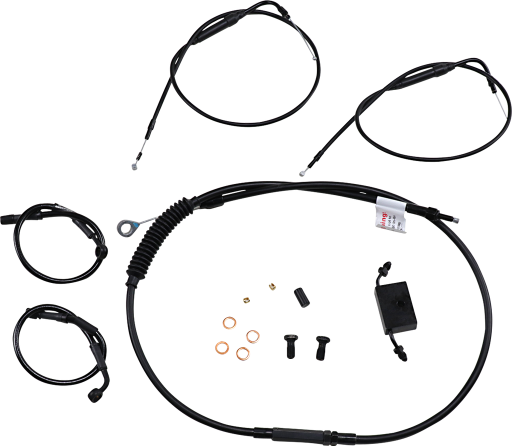 BURLY BRAND Extended Handlebar Cable And Brake Line Kit For Sportsters With ABS And Clubman Handlebars Extended Handlebar Cable and Brake Line Kit for Sportsters with ABS - Team Dream Rides