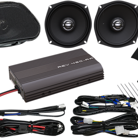 HOGTUNES 200W Amp/Speaker Kit - RG front/rear speaker/amp kit for Road Glide Ultra - Team Dream Rides