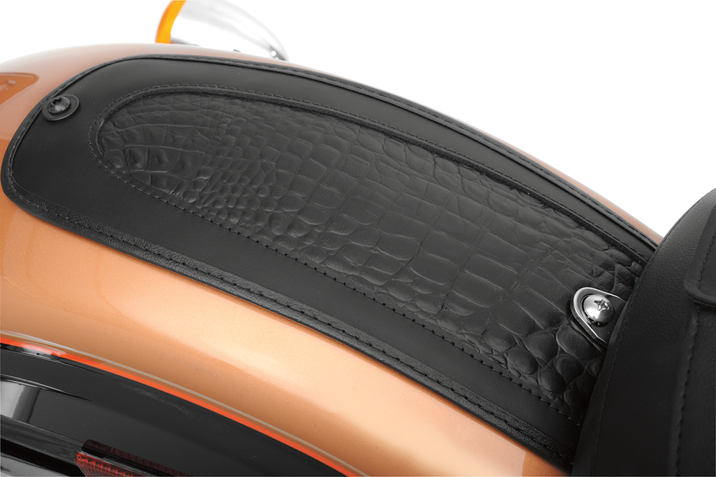 DRAG SPECIALTIES SEATS Fender Skin - Embossed Faux Gator Leather Center - 15" L x 5.5" W Fender Skin — 38 cm (15") - Team Dream Rides