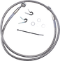 DRAG SPECIALTIES Brake Line - Front - +4" - Stainless Steel - XL Extended Length Stainless Steel Brake Line Kit - Team Dream Rides