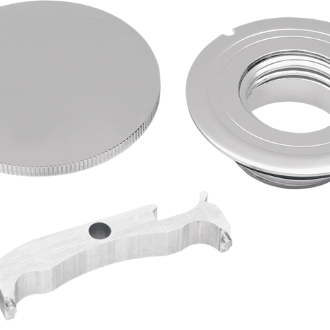 DRAG SPECIALTIES Gas Cap - Left-Hand Thread - Non-Vented Gas Cap with Paint Protectors - Team Dream Rides