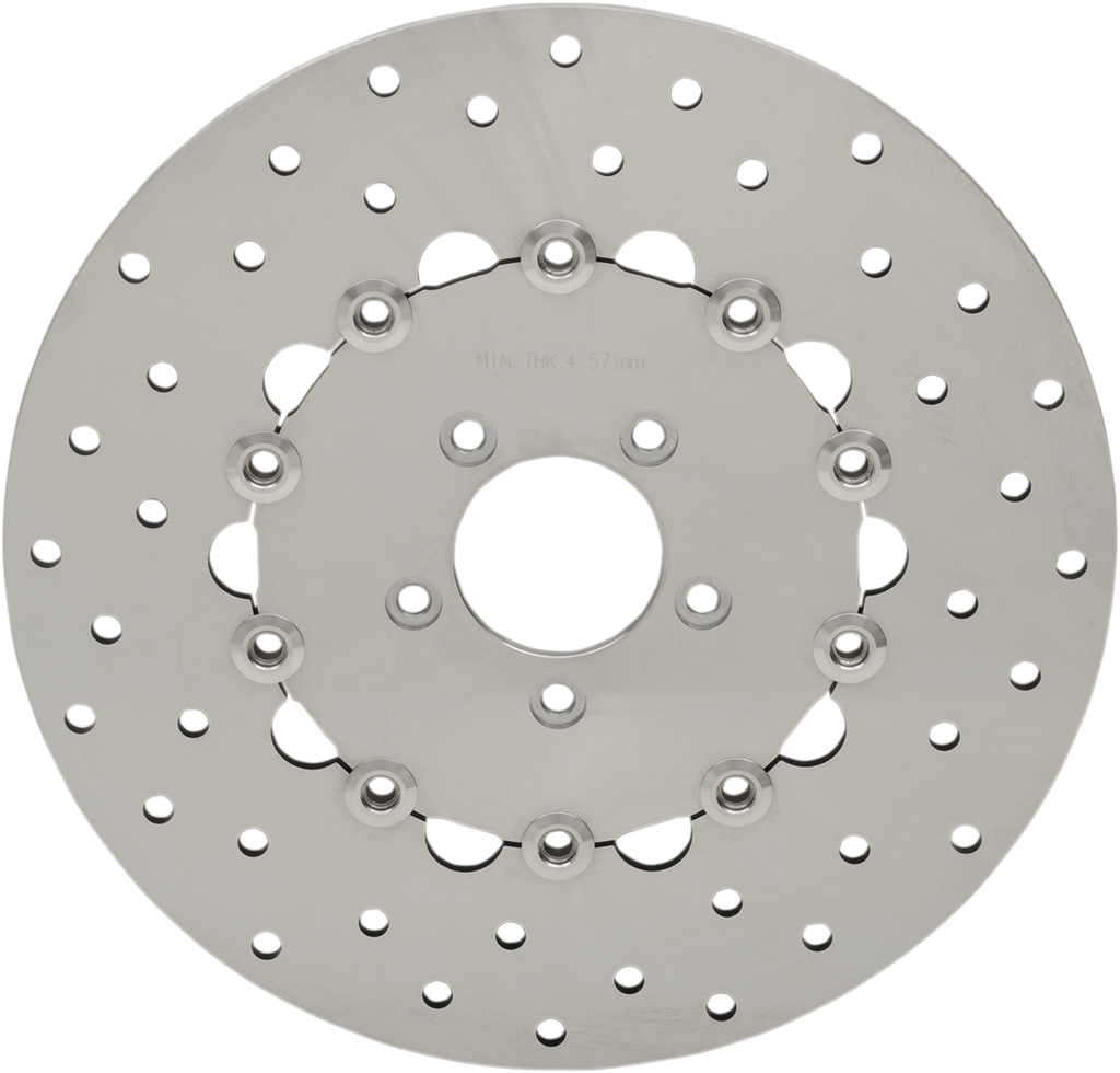 DRAG SPECIALTIES Front Rotor - 11.8" Stainless Steel Drilled Brake Rotor - Team Dream Rides