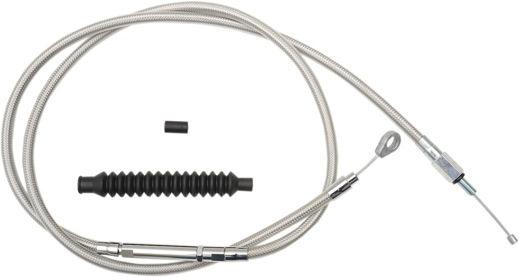 LA CHOPPERS Stainless Steel Braided Clutch Cable 15" - 17" Ape Hanger Handlebars Stainless Steel Braided Clutch Cable - Team Dream Rides