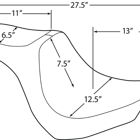 DRAG SPECIALTIES SEATS Predator III Seat - Diamond - Silver Thread - Vinyl Predator III Seat - Team Dream Rides