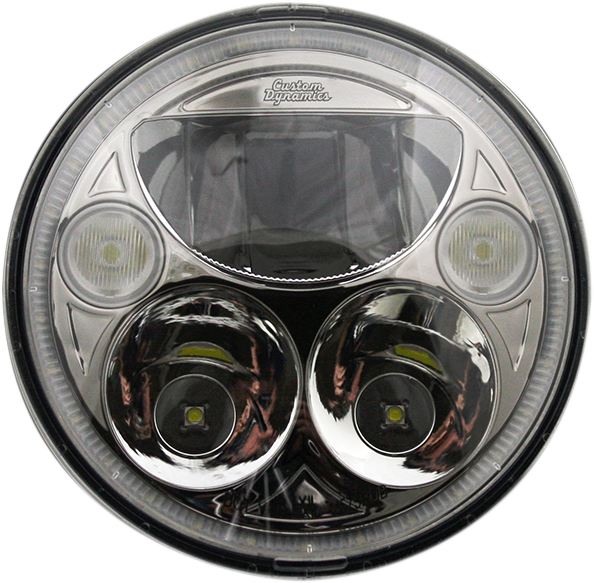 CUSTOM DYNAMICS LED Headlight - 5-3/4" - Chrome - Each TruBEAM® LED Headlamps - Team Dream Rides