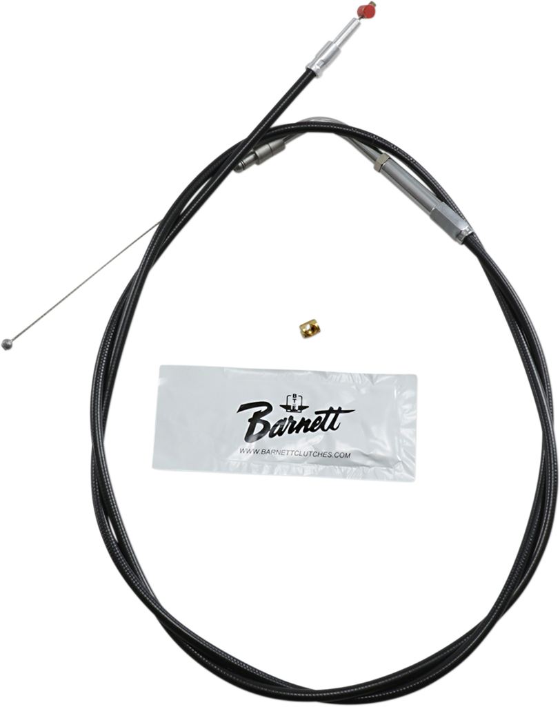 BARNETT Extended 6" Black Throttle Cable for '02 - '07 FLHR Black Vinyl Throttle/Idle Cable - Team Dream Rides