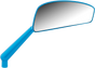 ARLEN NESS Tearchop Mirror - Righthand - Blue Tearchop Mirror - Team Dream Rides