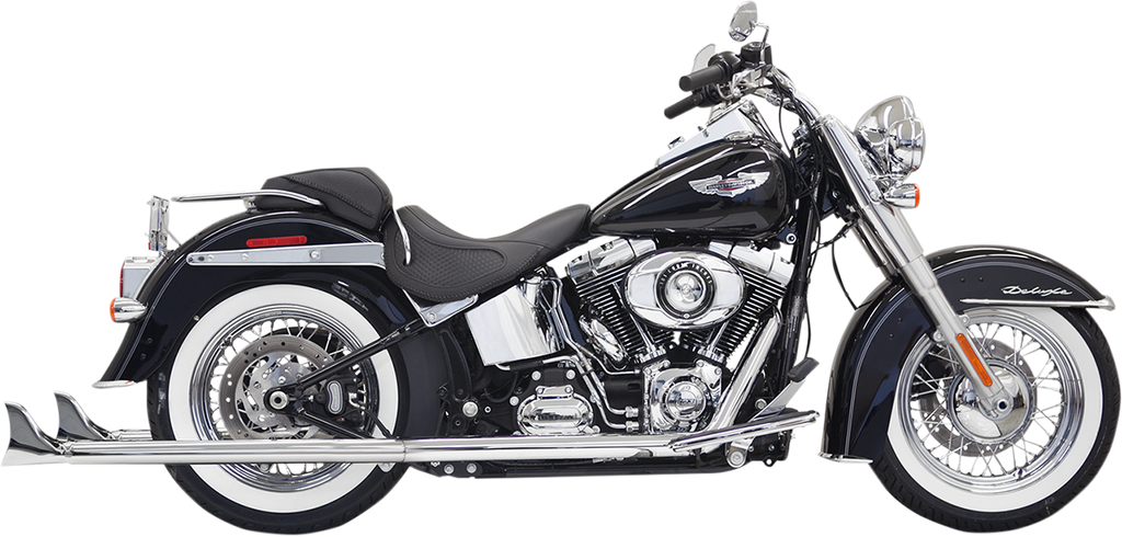 BASSANI XHAUST Fishtail Exhaust with Baffle - 36" - Softail Fishtail True Dual Exhaust System — with Baffles - Team Dream Rides