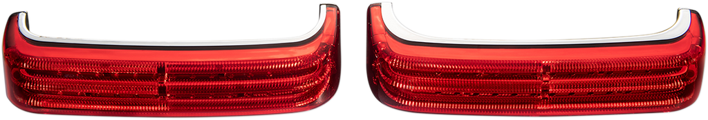 CUSTOM DYNAMICS Saddlebag Lights - SS6 - Chrome/Red ProBEAM® BAGZ™ LED Saddle Bag Lights - Team Dream Rides