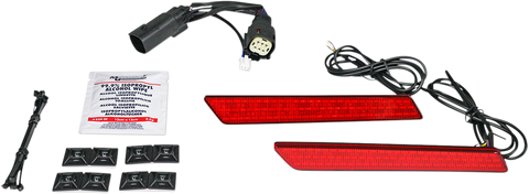 CUSTOM DYNAMICS Saddlebag Latch Lights - SS6 - Red Saddlebag Latch  Lights - Team Dream Rides