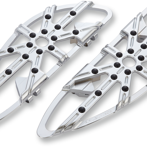 ARLEN NESS Driver Boards - 10 Gauge - Chrome Adjustable Driver Floorboards - Team Dream Rides