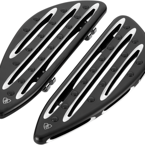 ARLEN NESS Driver Floorboard - Deep Cut - Black Deep Cut Floorboards - Team Dream Rides