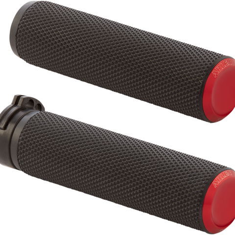ARLEN NESS Red Knurled Grips for Cable Fusion Knurled Grips - Team Dream Rides