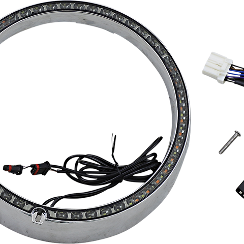 CUSTOM DYNAMICS Sequential Trim Ring - Chrome ProBEAM® Turn Signal Ring Trim - Team Dream Rides