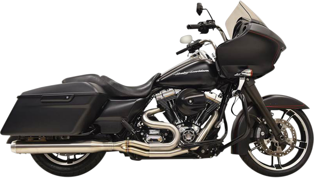BASSANI XHAUST 2:1 Exhaust - Stainless Steel - Straight Can Road Rage III Long 2:1 Touring Exhaust - Team Dream Rides