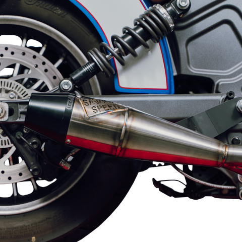 Indian Scout Full Length Brushed Ss W/ Blk End Cap - Team Dream Rides