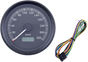DRAG SPECIALTIES Universal 3-3/8" Programmable Electronic Speedometer - KPH - Black Face - Black Bezel Universal Speedometer - Team Dream Rides