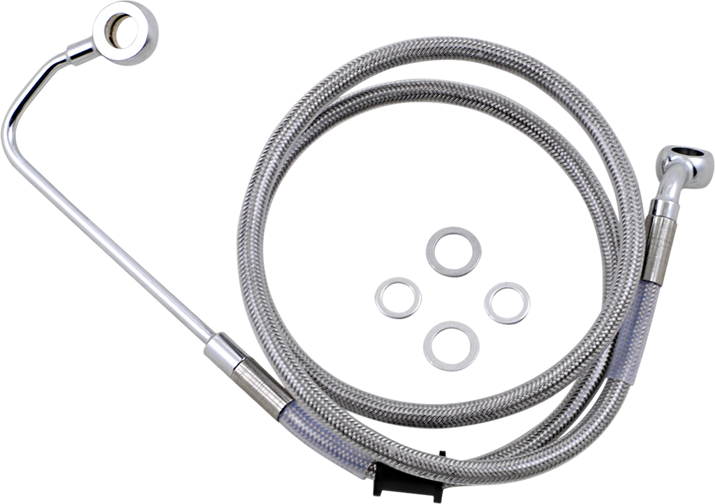 DRAG SPECIALTIES Brake Line - +10" - Stainless Steel - '15-'17 Softail Extended Length Stainless Steel Brake Line - Team Dream Rides