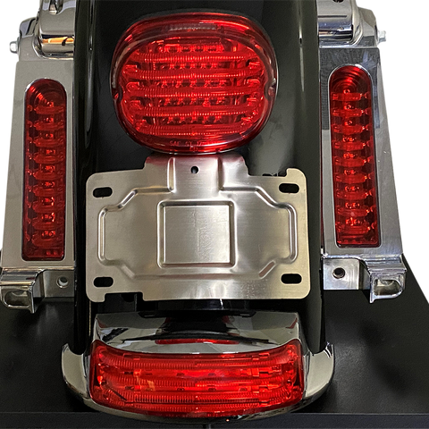 CUSTOM DYNAMICS License Plate Mount/Relocation - Chrome License Plate Relocation Kit - Team Dream Rides