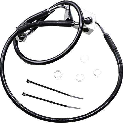 DRAG SPECIALTIES Front Brake Line - XL - Black +4