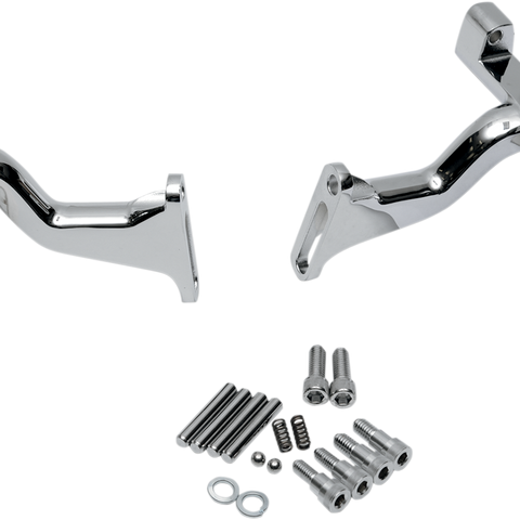 DRAG SPECIALTIES Passenger Footboard Raised Mount - Chrome Passenger Floorboard Mounts for Dressers - Team Dream Rides