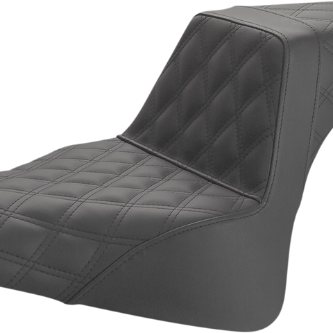 SADDLEMEN Step Up Seat - Lattice Stitched - Black Step Up Seat — Full Diamond - Team Dream Rides