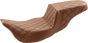 SADDLEMEN Step Up Seat - Lattice Stitched - Brown -  FLH Step Up Seat — Lattice Stitched - Team Dream Rides