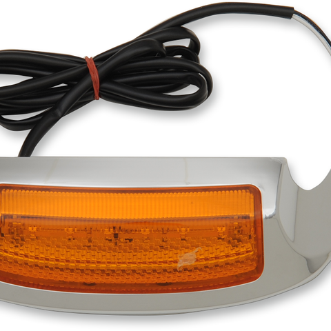 DRAG SPECIALTIES Front Fender Tip Light - 14-17 FLT - Amber Front Fender Tip LED Light - Team Dream Rides