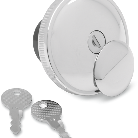DRAG SPECIALTIES Locking Gas Cap - Chrome - Vented Screw-In Locking Gas Cap — Vented - Team Dream Rides
