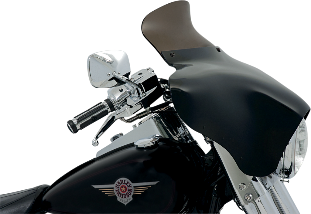 MEMPHIS SHADES HD Batwing Spoiler Shield - 6.5" - Black Batwing Spoiler Windshield - Team Dream Rides