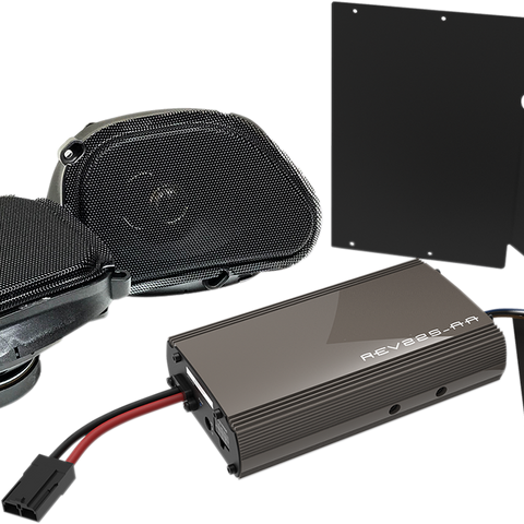 HOGTUNES Front Speaker Kit - 225-Watt Amp 225-Watt Amp/Front Speaker Kit - Team Dream Rides