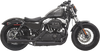 BASSANI XHAUST Mufflers - Black - Fluted - Sportster Firepower Series Slip-On Mufflers - Team Dream Rides