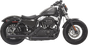 BASSANI XHAUST Mufflers - Black - Fluted - Sportster Firepower Series Slip-On Mufflers - Team Dream Rides