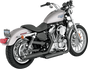VANCE & HINES Twin Slash Mufflers - Black 3" Round Twin Slash Slip-On Mufflers - Team Dream Rides