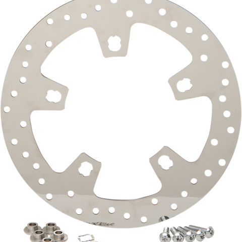 DRAG SPECIALTIES Drilled Brake Rotor - Front - 11.8