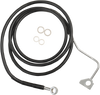 DRAG SPECIALTIES Brake Line - Front - Black - +8" with ABS Extended Length Black Vinyl Brake Line Kit - Team Dream Rides