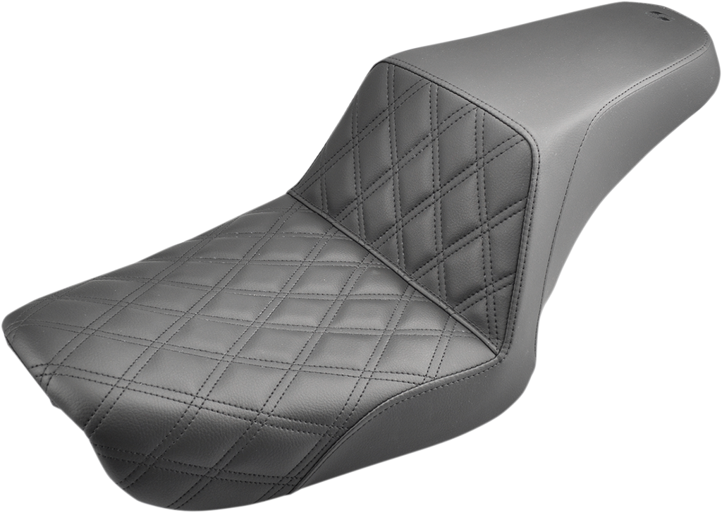 SADDLEMEN Step Up Seat - Lattice Stitched - Dyna Step Up Seat — Lattice Stitched - Team Dream Rides