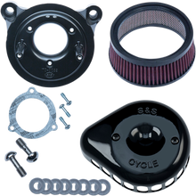 Load image into Gallery viewer, S&amp;S CYCLE Air Cleaner Black Mounted Throttle By Wire - 16 Mini Teardrop Stealth Air Cleaner Kit - Team Dream Rides